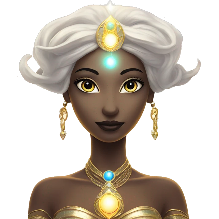 Pleiadian radiant glowing diva woman female third eye emoji