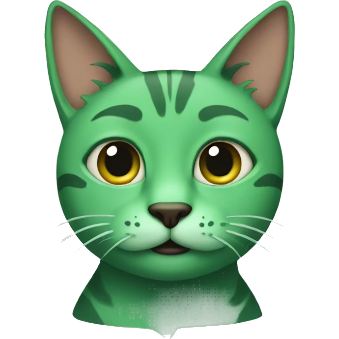 Green cat emoji