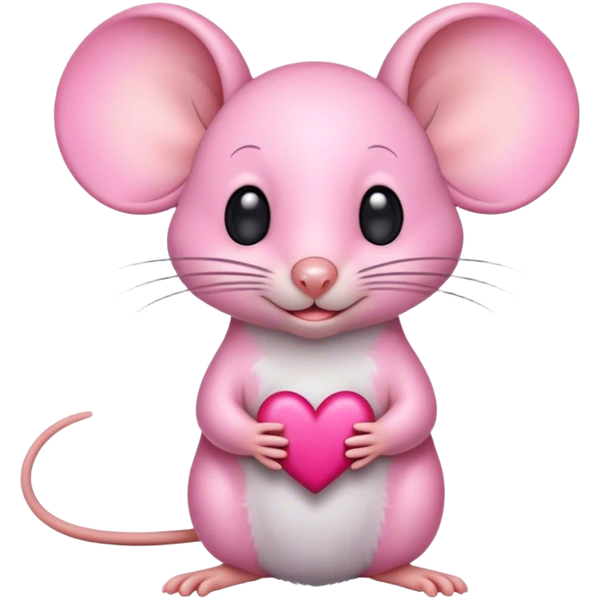 Cute mouse in love emoji
