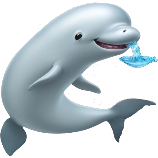 Beluga with seal emoji
