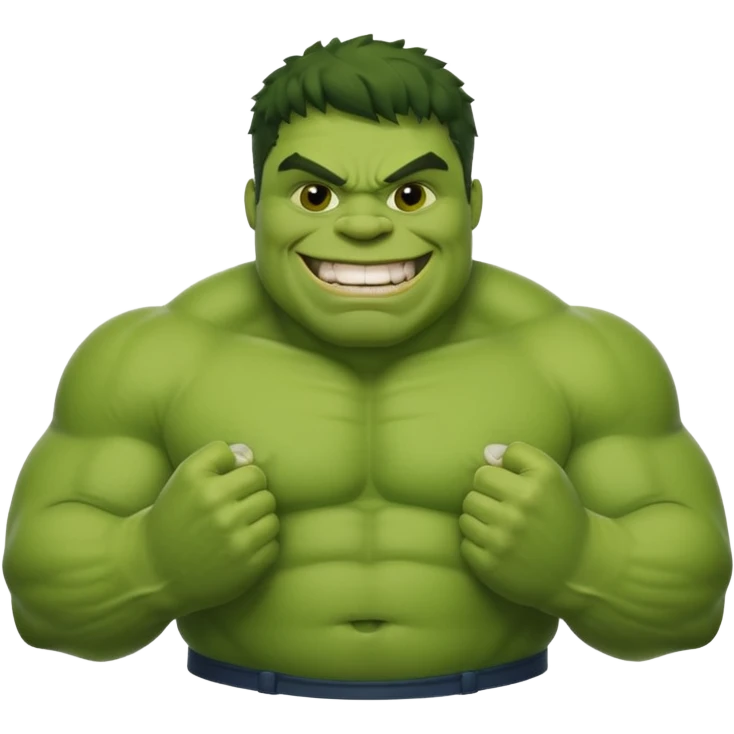 Funny fat Hulk emoji