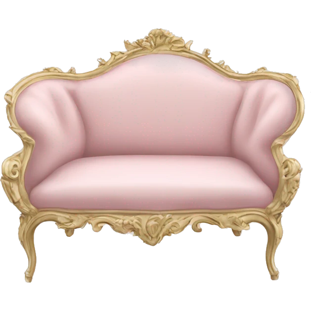 Pale pink French rococo elegant loveseat emoji
