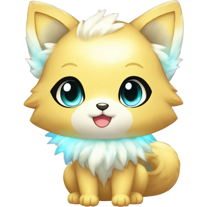 Cute Cool Kawaii stylish Pretty Chibi Fur-Sona Shiny Colorful Sparkly Fakemon Full Body emoji