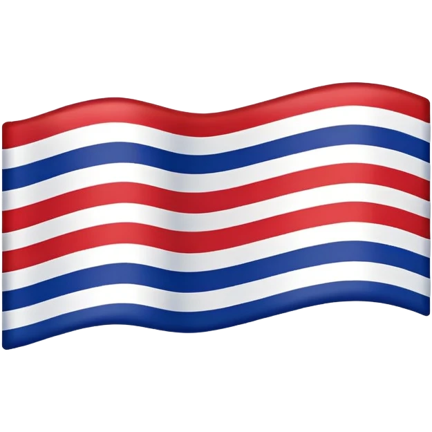 Thai flag with red, white, and blue horizontal stripes emoji