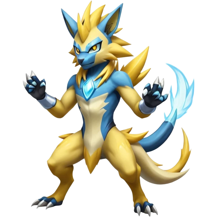 Shiny Epic Handsome Badass Manectric-Zeraora-hybrid (Full body) emoji