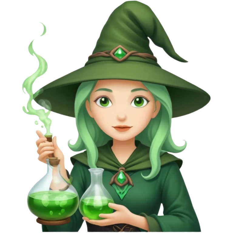 green witch cooking potion emoji