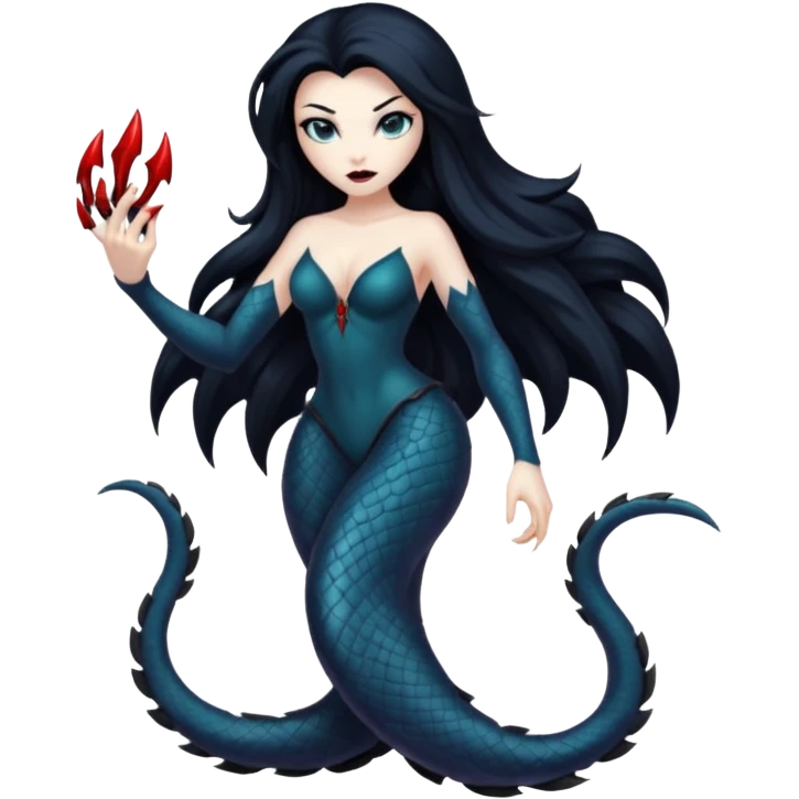 dark siren monster, full body emoji