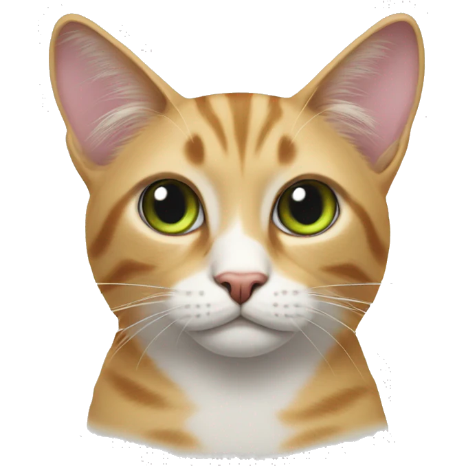 stoned cat after surgery, long ears, eyes barely open emoji