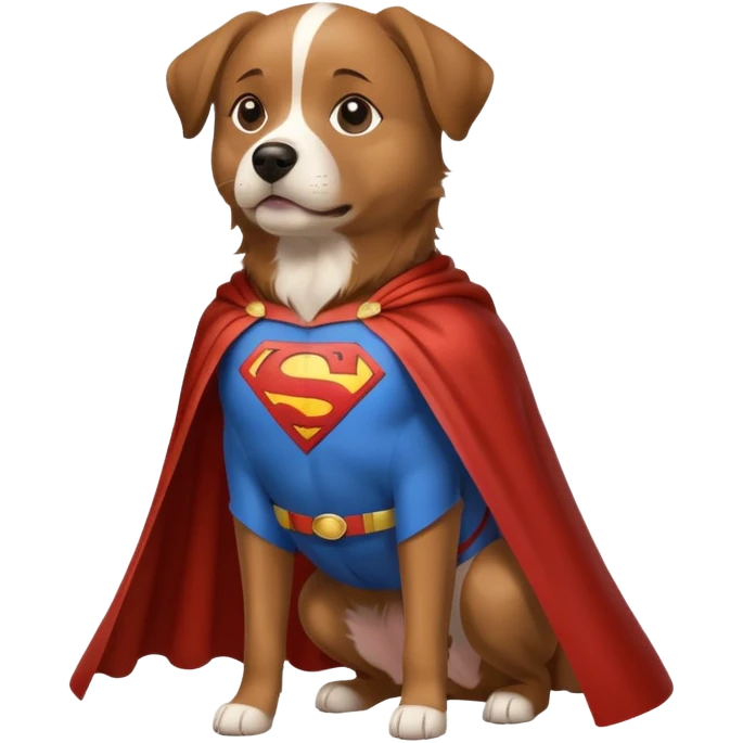 dog with superman cape emoji