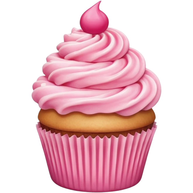 Cupcake with pink icing emoji