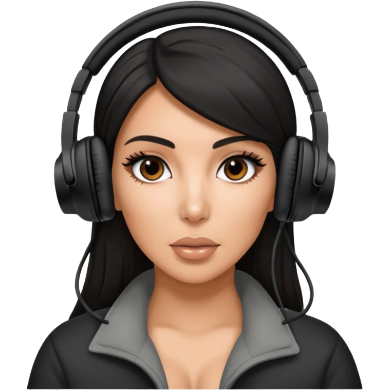 kim kardashian Black Headphones emoji