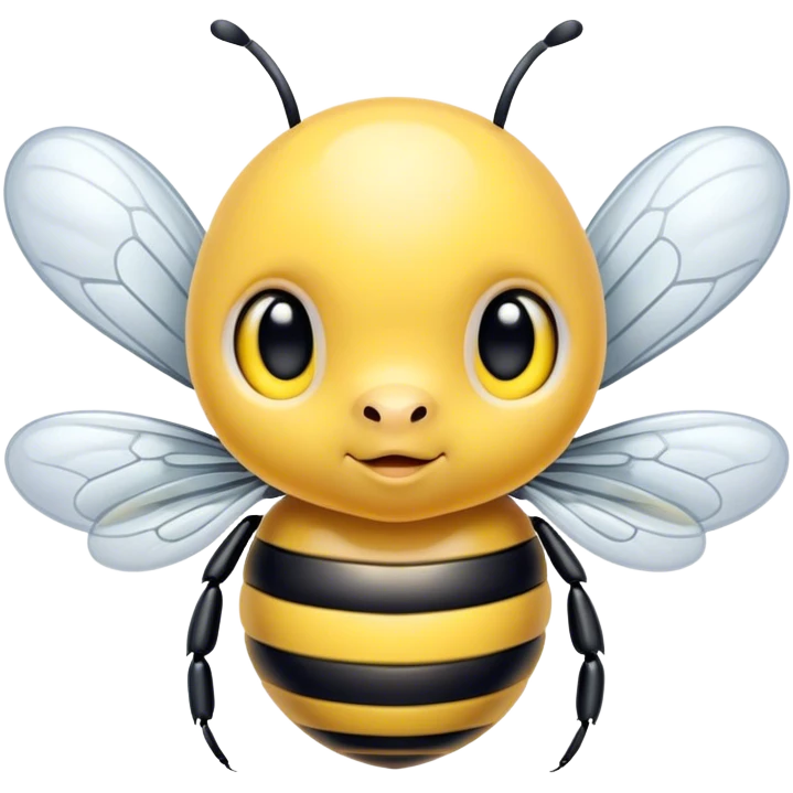 Buzzing cute bubble bee emoji