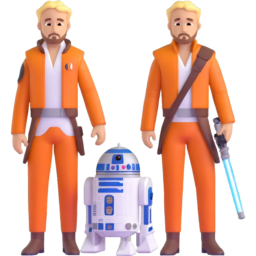 Neger and Ryan Gosling in Star Wars costumes standing together emoji