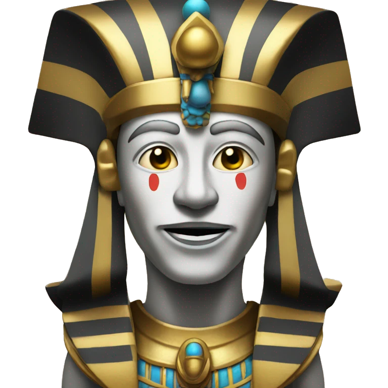 pharaoh with clown face emoji