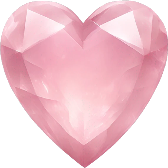Light pink quartz heart emoji