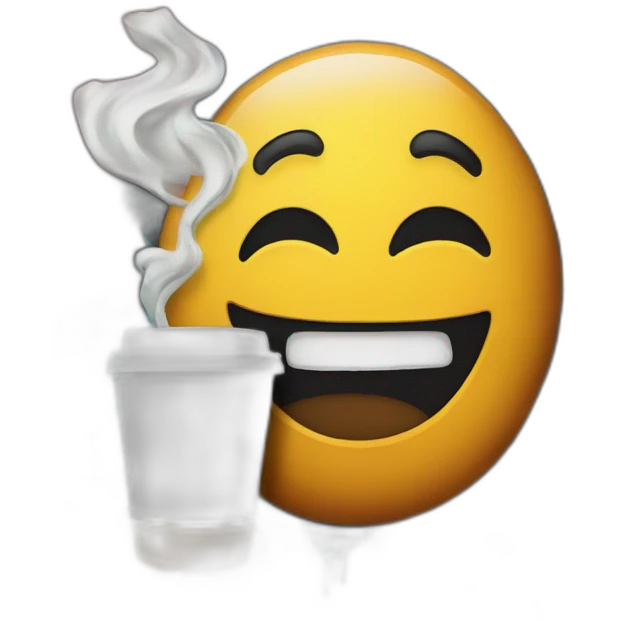 Graffiti wall and coffee emoji