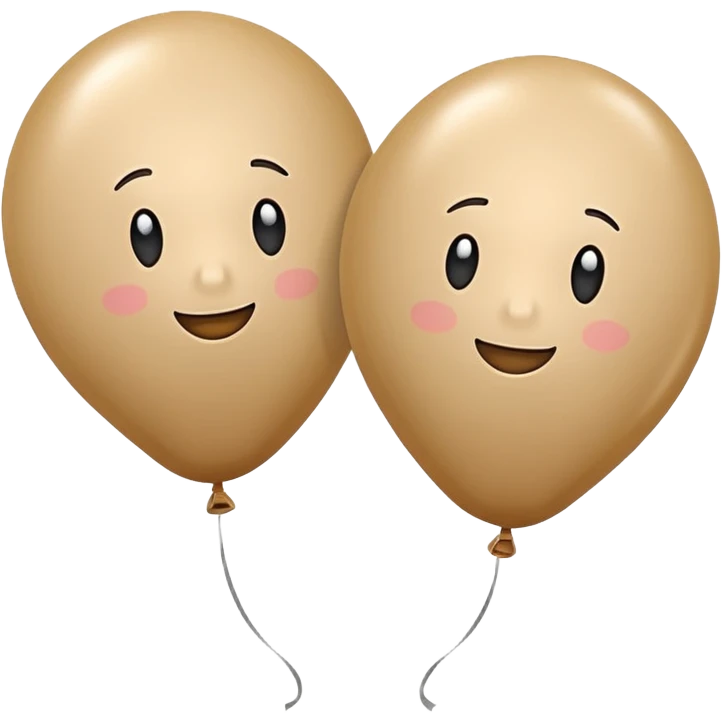 Two beige balloons emoji