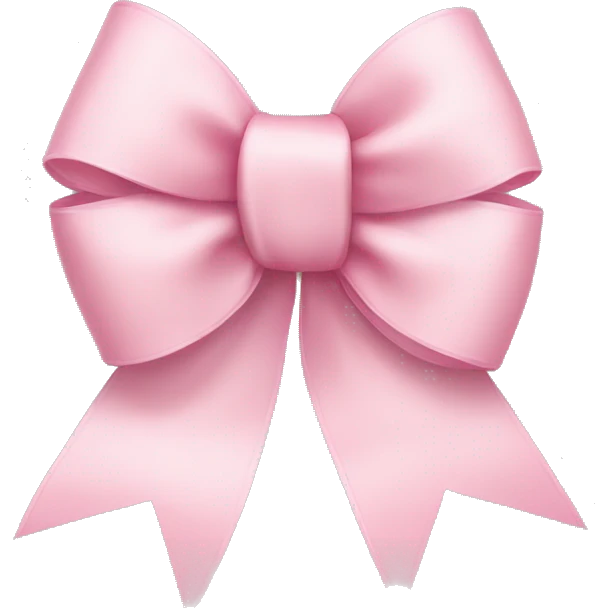 light pink ribbon bow emoji