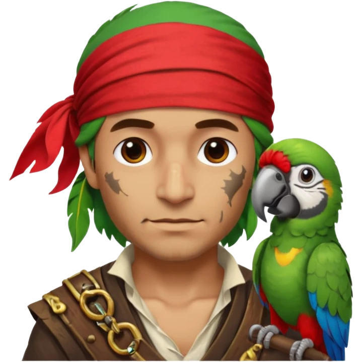 pirate and parrot emoji