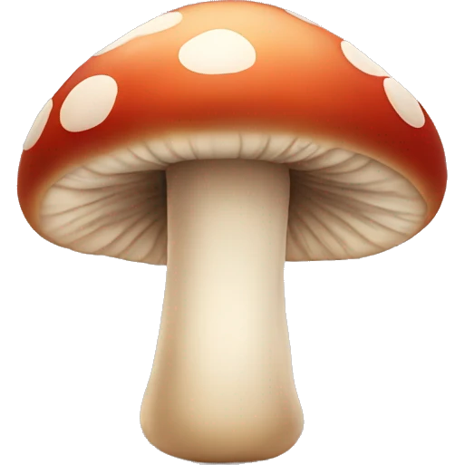 A cute mushroom with face emoji