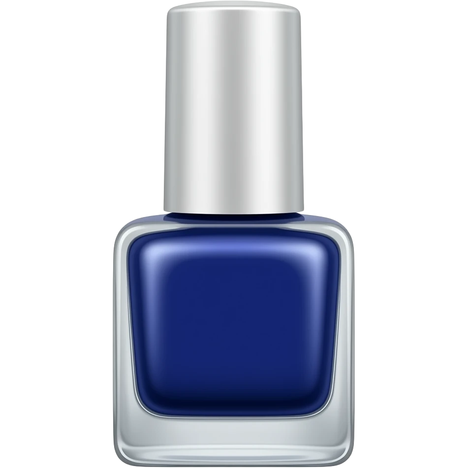 Dark blue glass nail polish bottle emoji