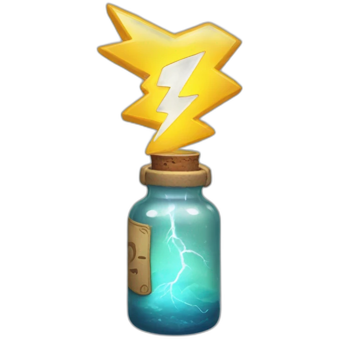 lightning in a bottle emoji
