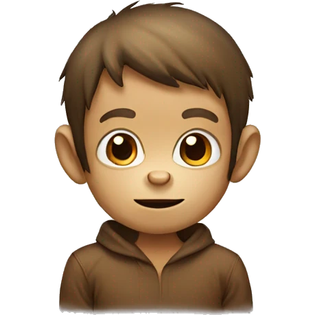 Monkey facing boy emoji