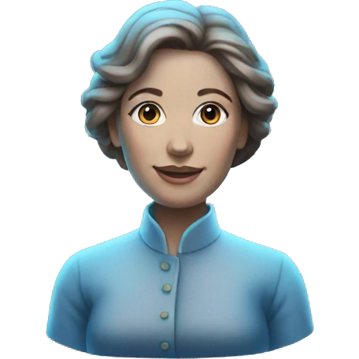 head hologram of a pioneer woman emoji