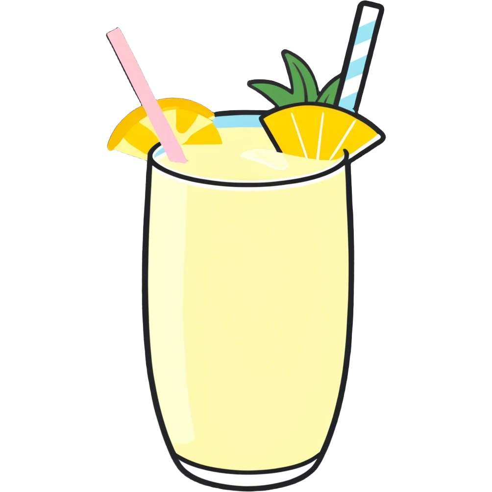 In Hawaii with a pina colada  emoji