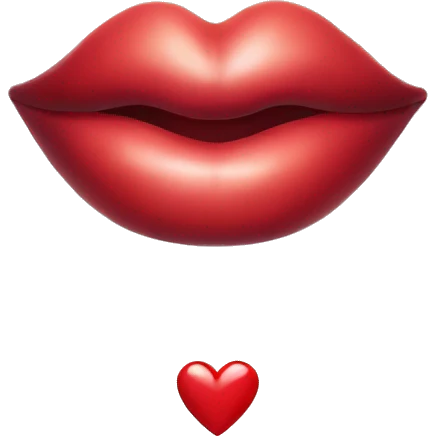 Lips with a heart  emoji