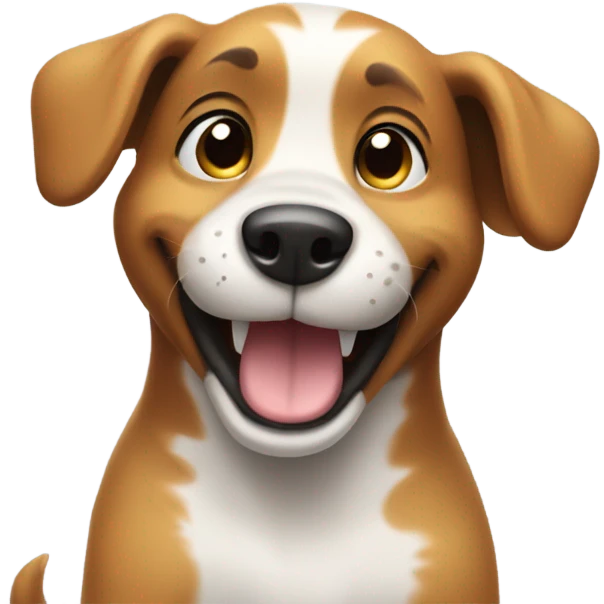 Dog waving emoji