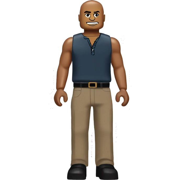 Dwayne Johnson lego full body emoji