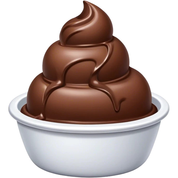 Chocolate ice cream in small dish emoji
