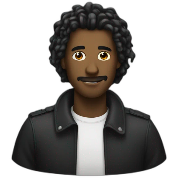 homme noir avec des locks emoji