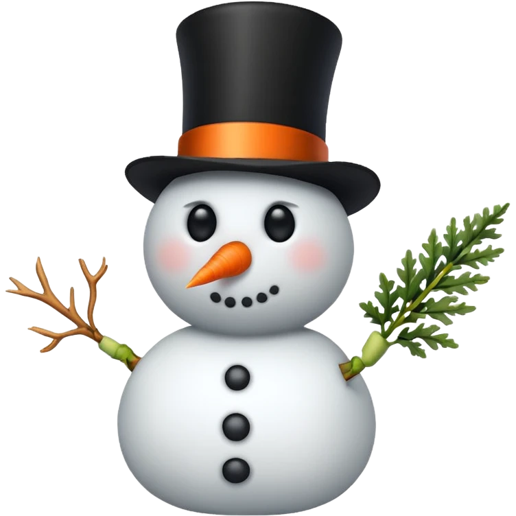 Christmas snow man emoji