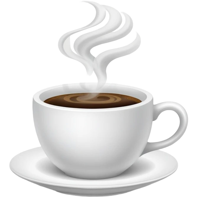coffee cup with steam emoji