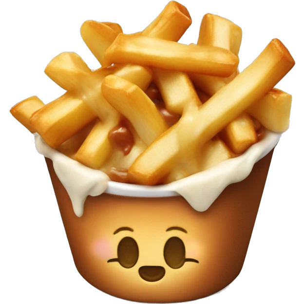 Poutine qui mange des pâtes emoji
