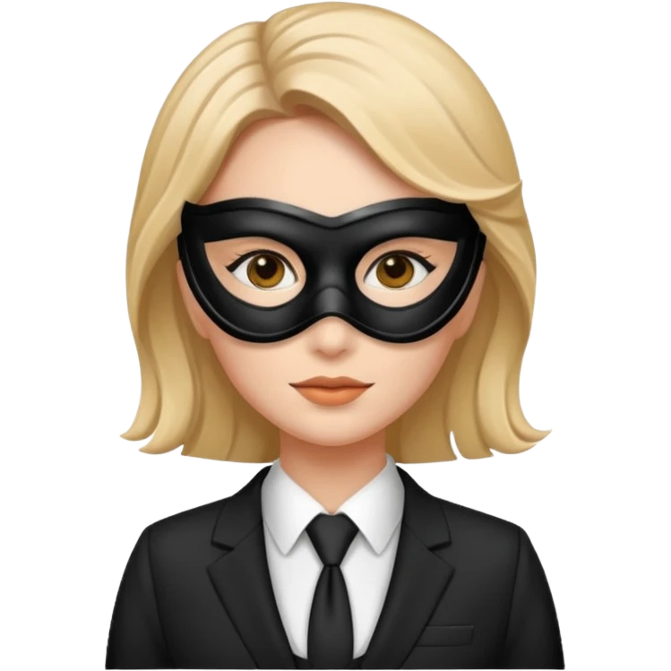  woman in suit and mask emoji