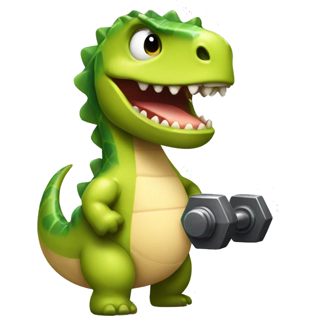 Fitness dinossaur emoji
