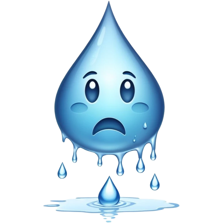 404 error sign splashed with water, dripping wet emoji