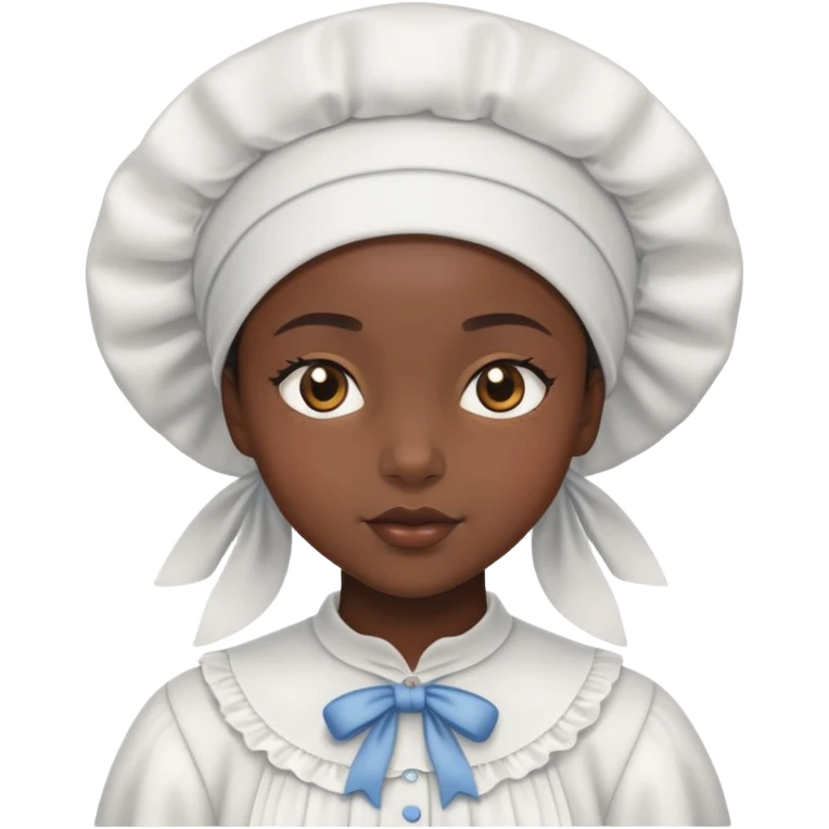 black girl with bonnet on emoji