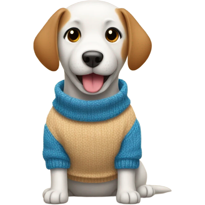 Dog wearing a jumper  emoji
