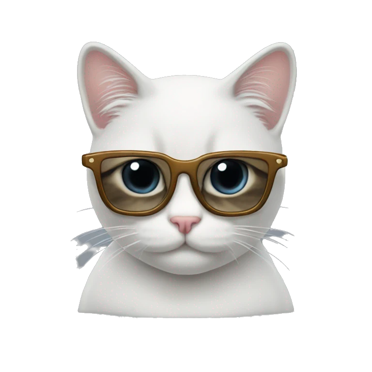 Gato con gafas emoji