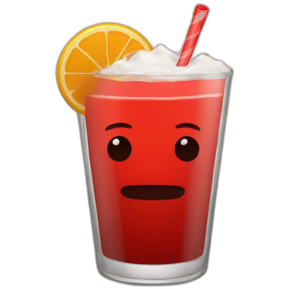 vaso de fiesta rojo con cara de marreado emoji