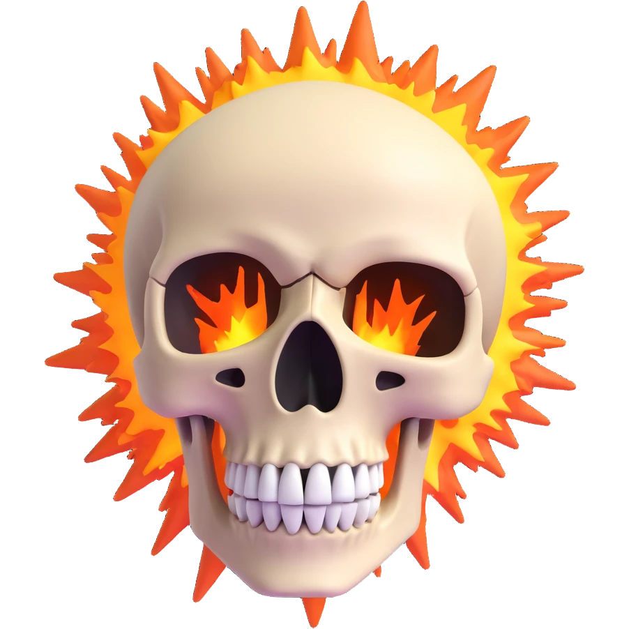 explosive skull emoji