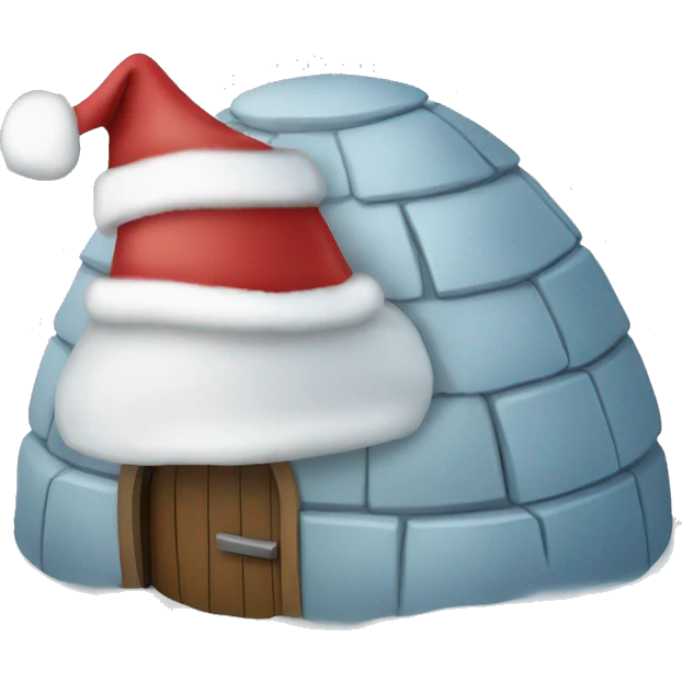 igloo xmas santa hat emoji