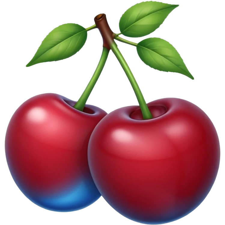 Une  cerise bleu emoji