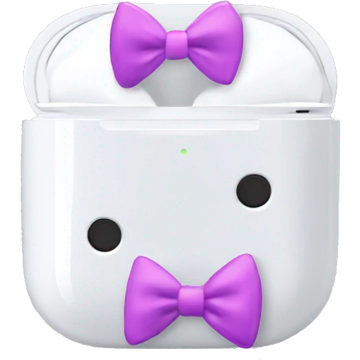 AirPod maxes with bows  emoji