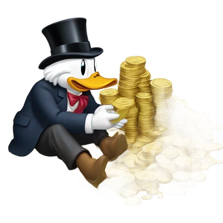 scrooge mcduck counting money emoji