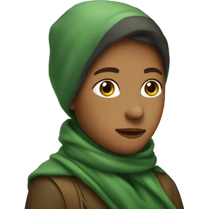 a nightingale in a green scarf emoji